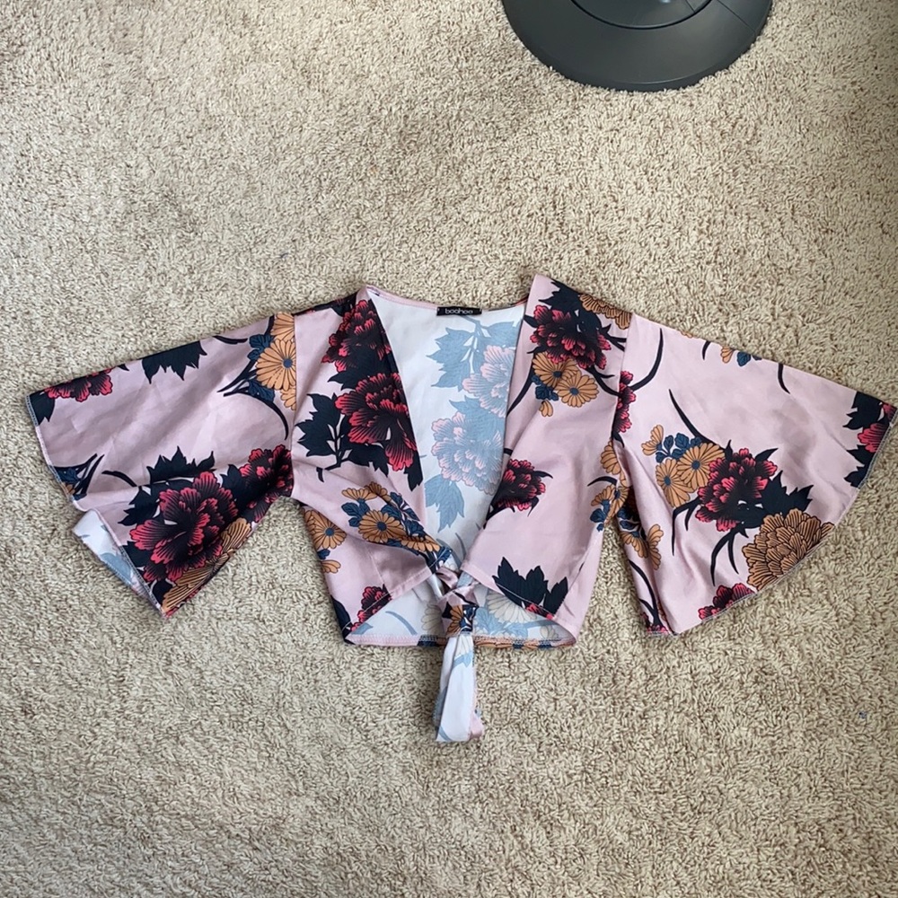 Silky floral top